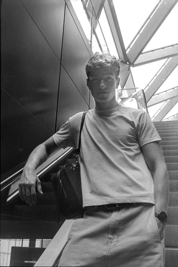 Portait de Sébastien à Canary Wharf